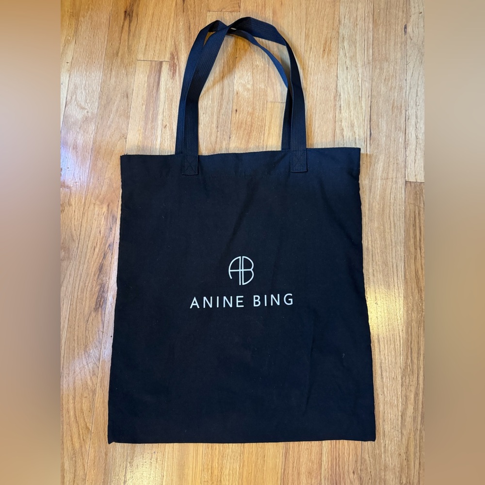 Anine Bing Classic Black Canvas Tote